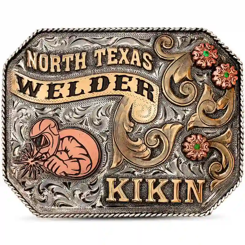 RED OAK BELT BUCKLE